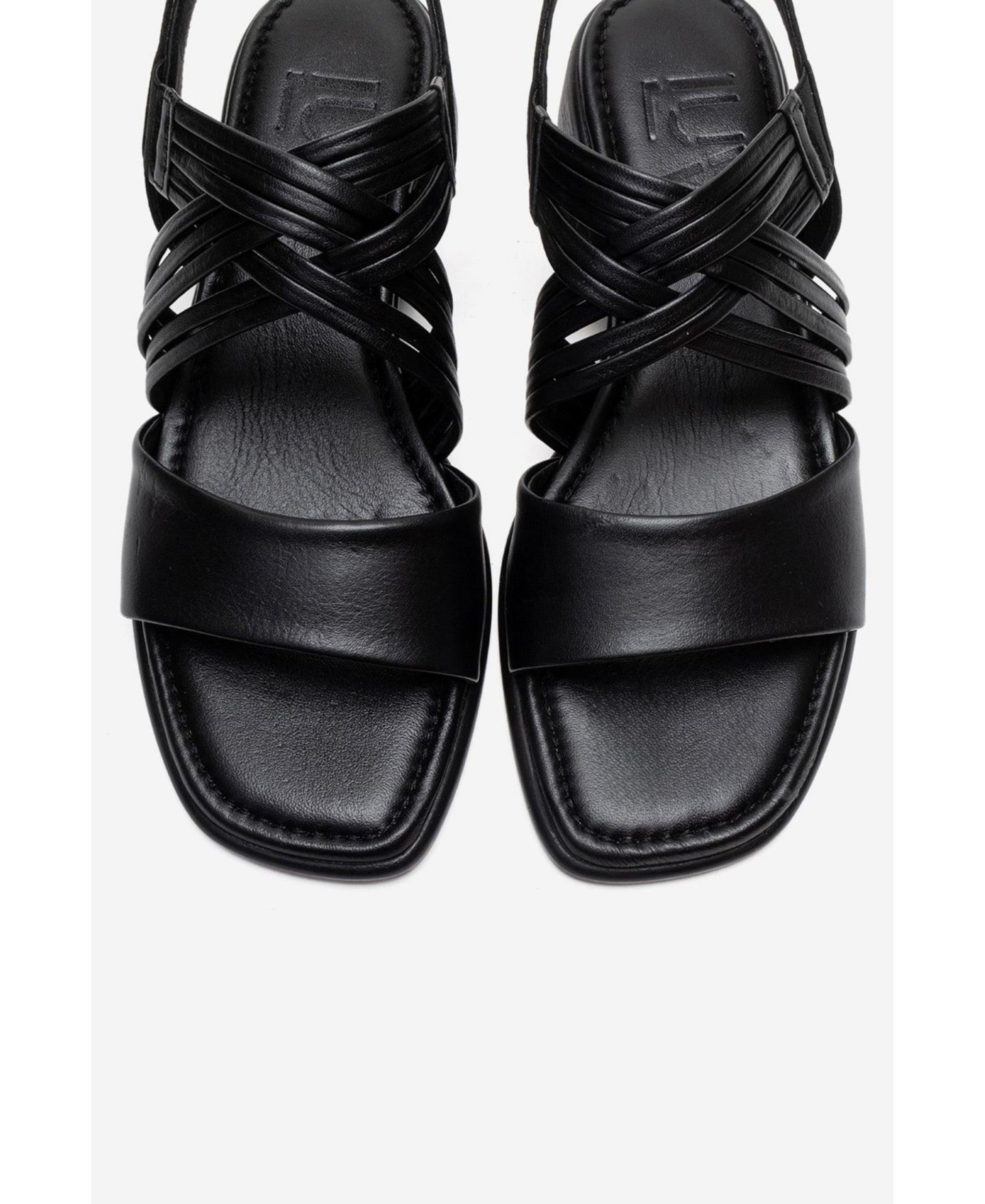 Женские сандалии Forever & Always Shoes Livello Leather Multi Strap Sandal, цвет: Чёрный — фото 4