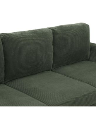 Savannah Modular Corduroy Sectional Sofa with Ottoman