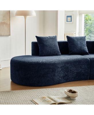 Modern Curved Sectional Sofa, 5-Seater Couch for Living Room, Apartment, Home Decor