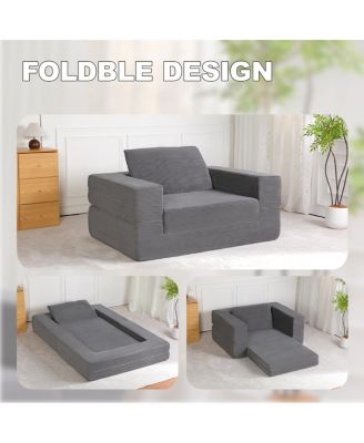 Compression Human Dog Sofa Bed for Adult & Pets, Modern Floor Couch