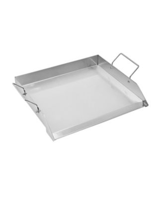 18 x 16 Inch Stainless Steel Griddle Plate for Gas Grill with Handles