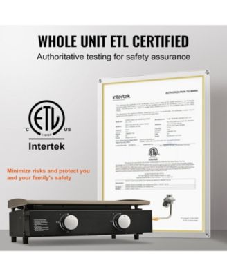 22.4 Inch Commercial Gas Countertop Griddle, 13,000 BTU, Heavy Duty Steel