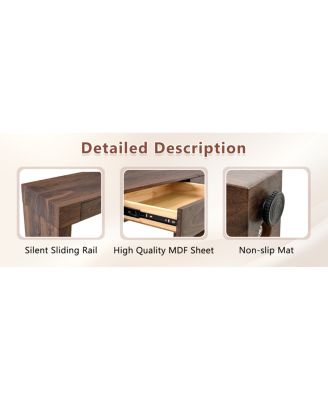 50-In. Natural Walnut Wood Grain Elegant Feature Bar Table