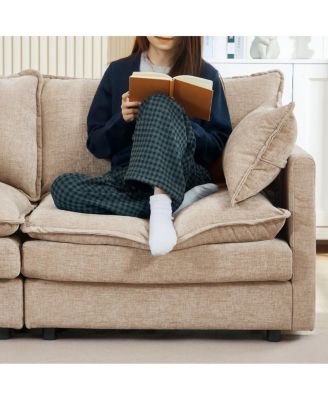 Modular Sectional Sofa, 130.7" U Shaped Couch Set, 4-Seater Comfy Cloud Couches