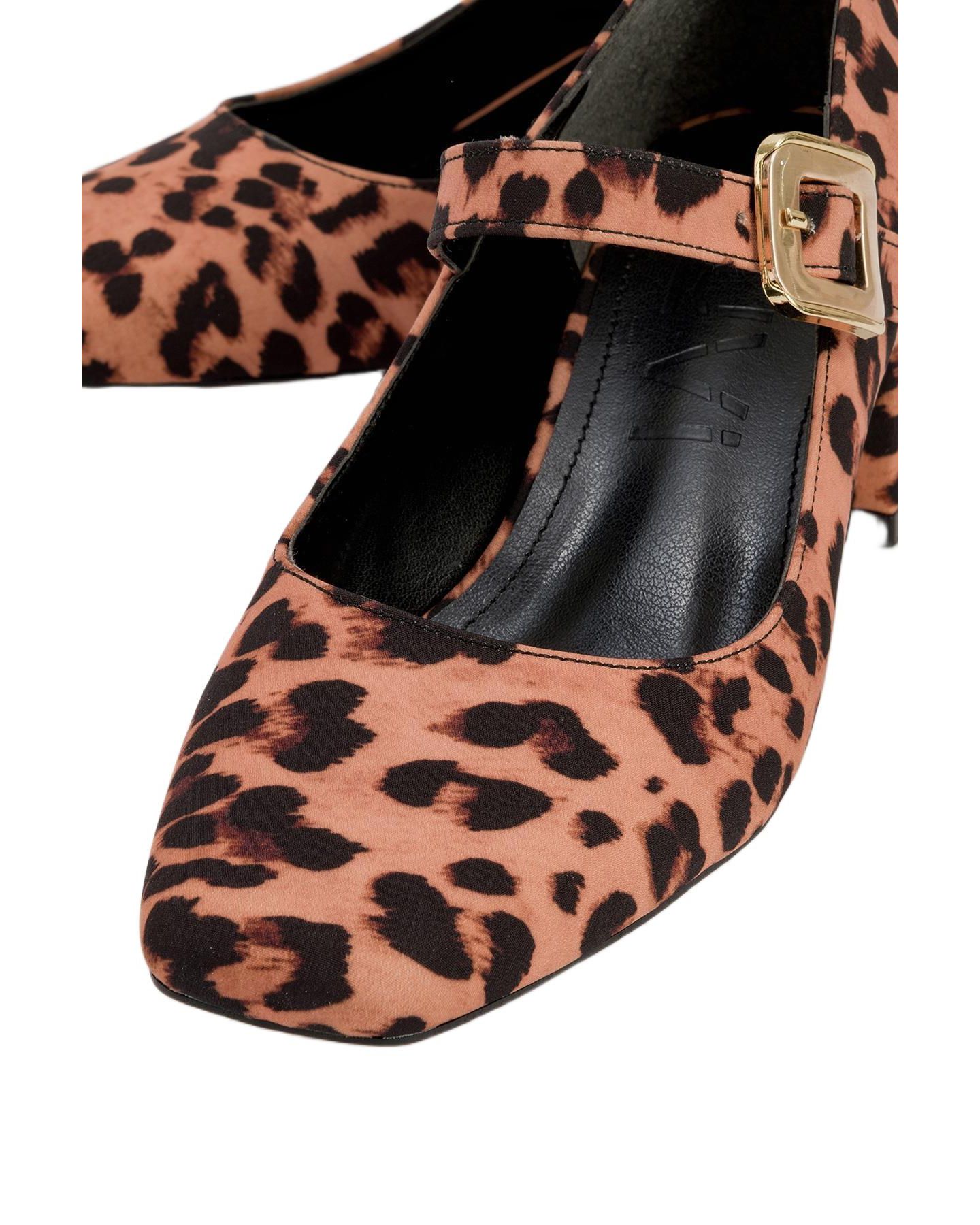 Женские туфли Prologue Shoes Dolva Block Heel Mary Jane, цвет: Леопардовый — фото 3