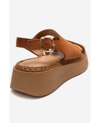 Forever and Always Shoes Women's Vien Leather Platform Sandal
