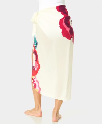 Women's Printed Tie-Waist Swim Cover-Up Pareo