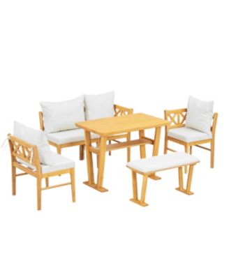 Farmhouse Kitchen Nook Dining Set - 6 Piece