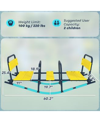 2 in 1 Teeter Totter Seesaw for Kids Age 3-8 for Indoor Outdoor