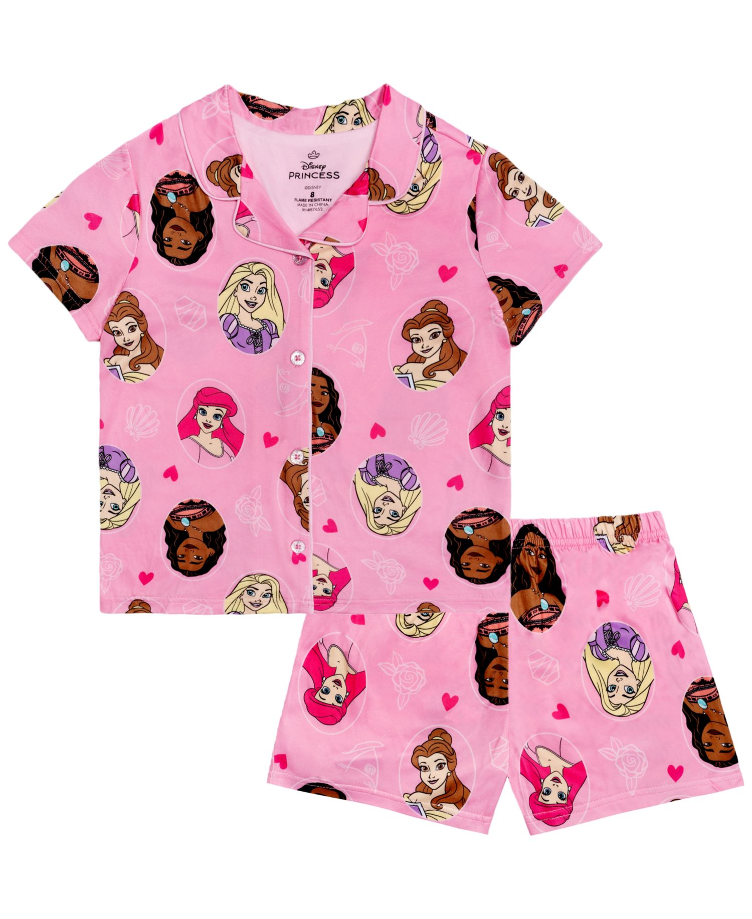 Girls' 4-10 Short-Sleeve Top and Shorts, 2-Piece Set