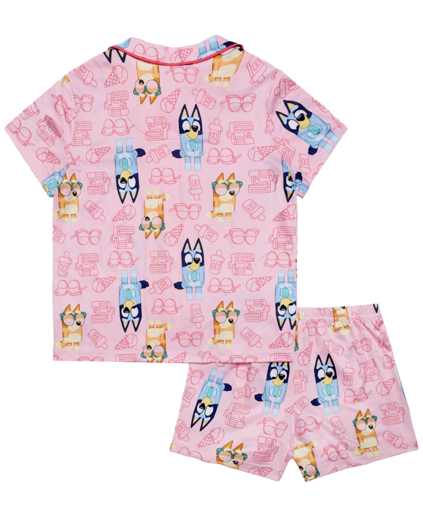 Bluey Girls' 4-10 Notch Collar Top and Shorts, 2-Piece Set, цвет: Разноцветный — фото 2