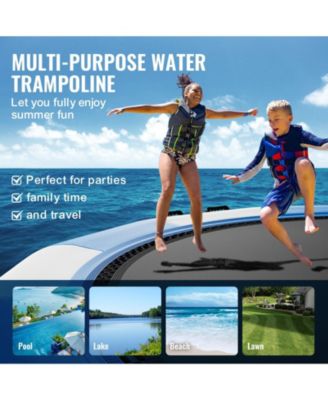 15 Ft Inflatable Water Bouncer with Ladder and Air Pump