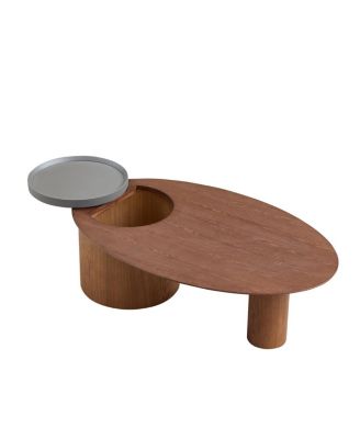 Modern Oval Luxury Coffee Table, Sophisticated Living Room Center Table