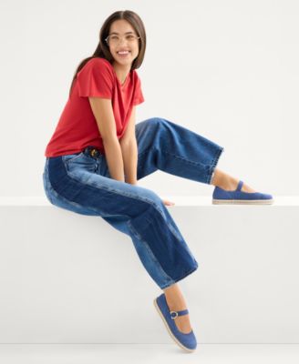 Women's Espadrille Mary Jane Round Toe Flats