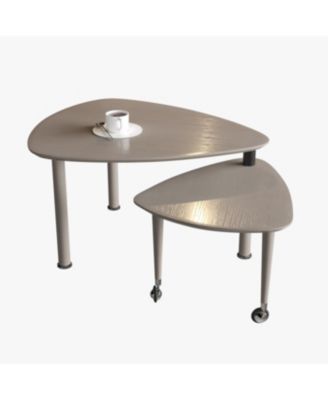 Streamdale 360 Rotatable Coffee Table for Living Room, Solid Wood Legs, Modern Apartment Furniture