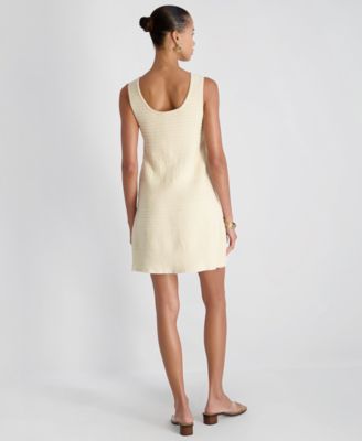 Women's Scoop Neck Mozart Mixed Stripe Mini Dress