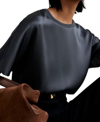 Women's Silk Short-Sleeve Top