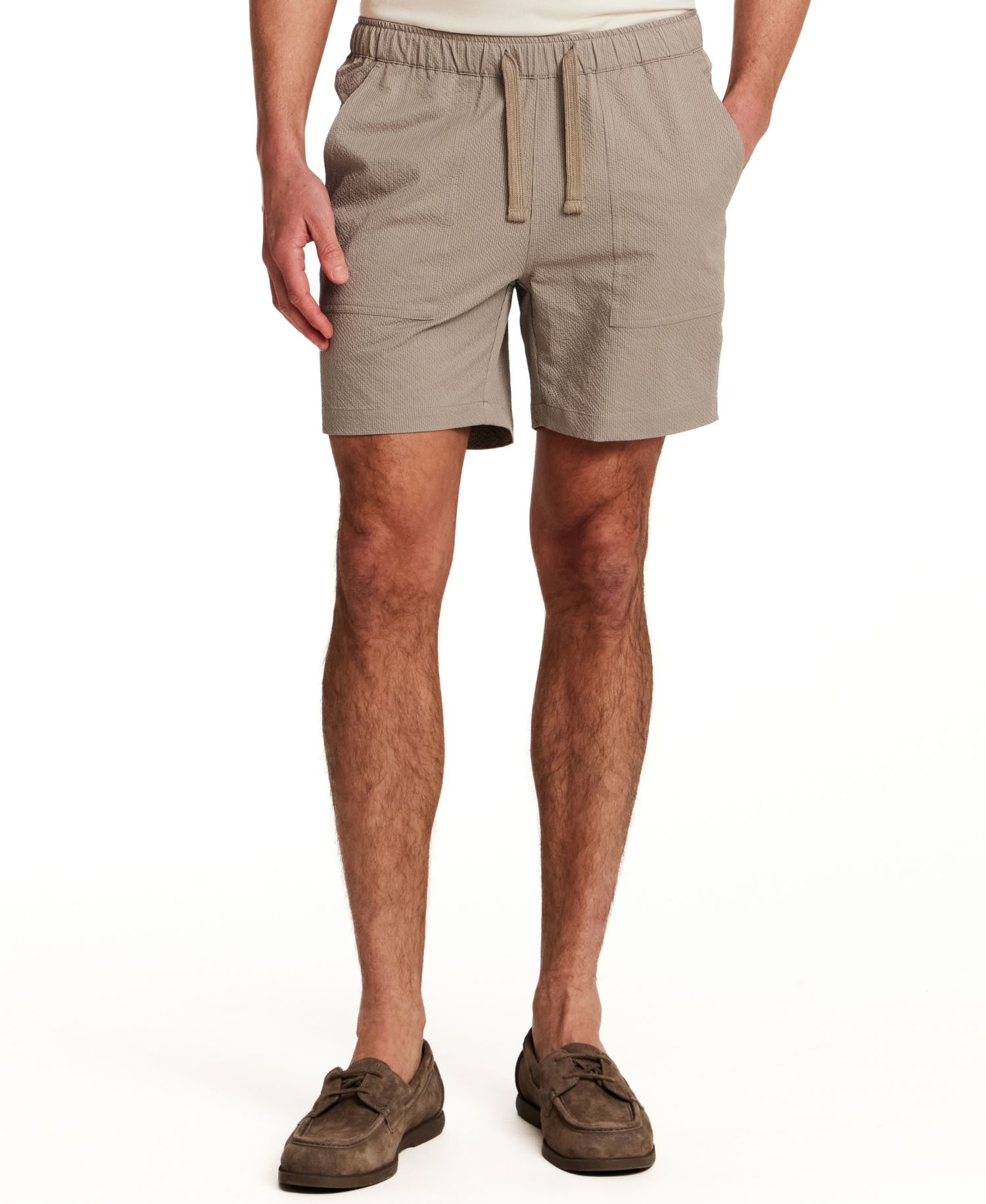 Men's Drawstring Mini Seersucker Shorts