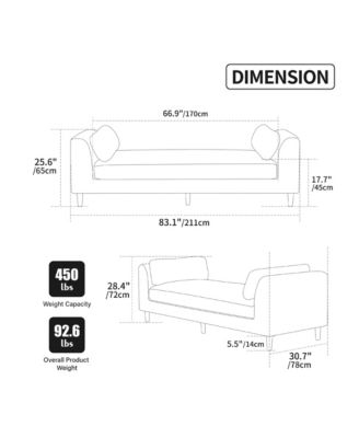 Streamdale Upholstered End of Bed Bench with Armrests & Bolsters