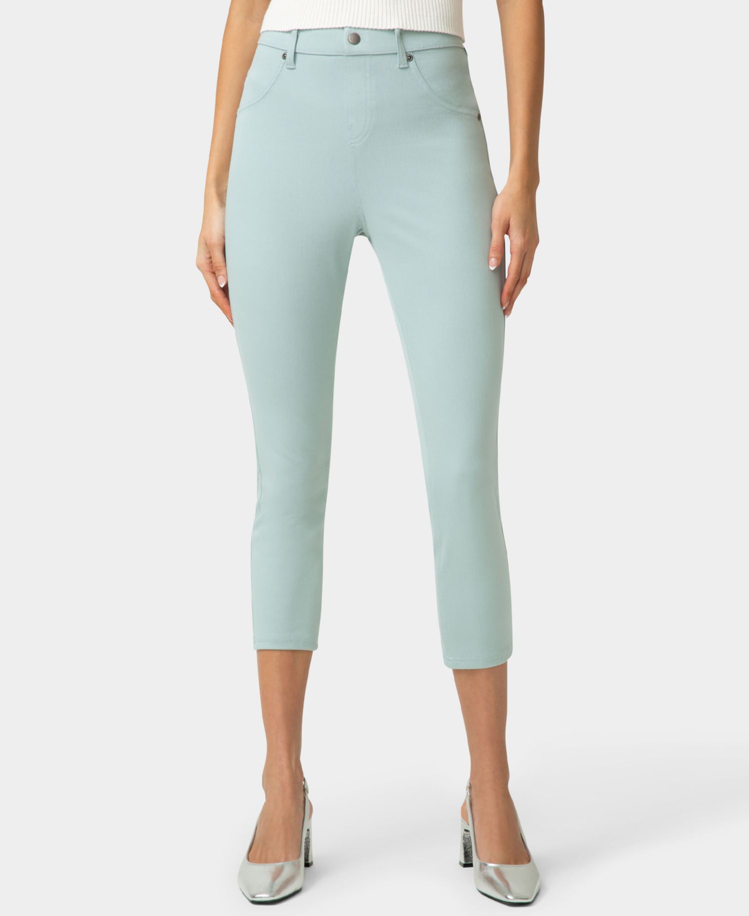 Women's High-Rise Ultra-Soft Denim Capri Leggings