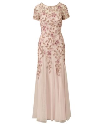 Adrianna Papel Women's Floral-Beaded Gown