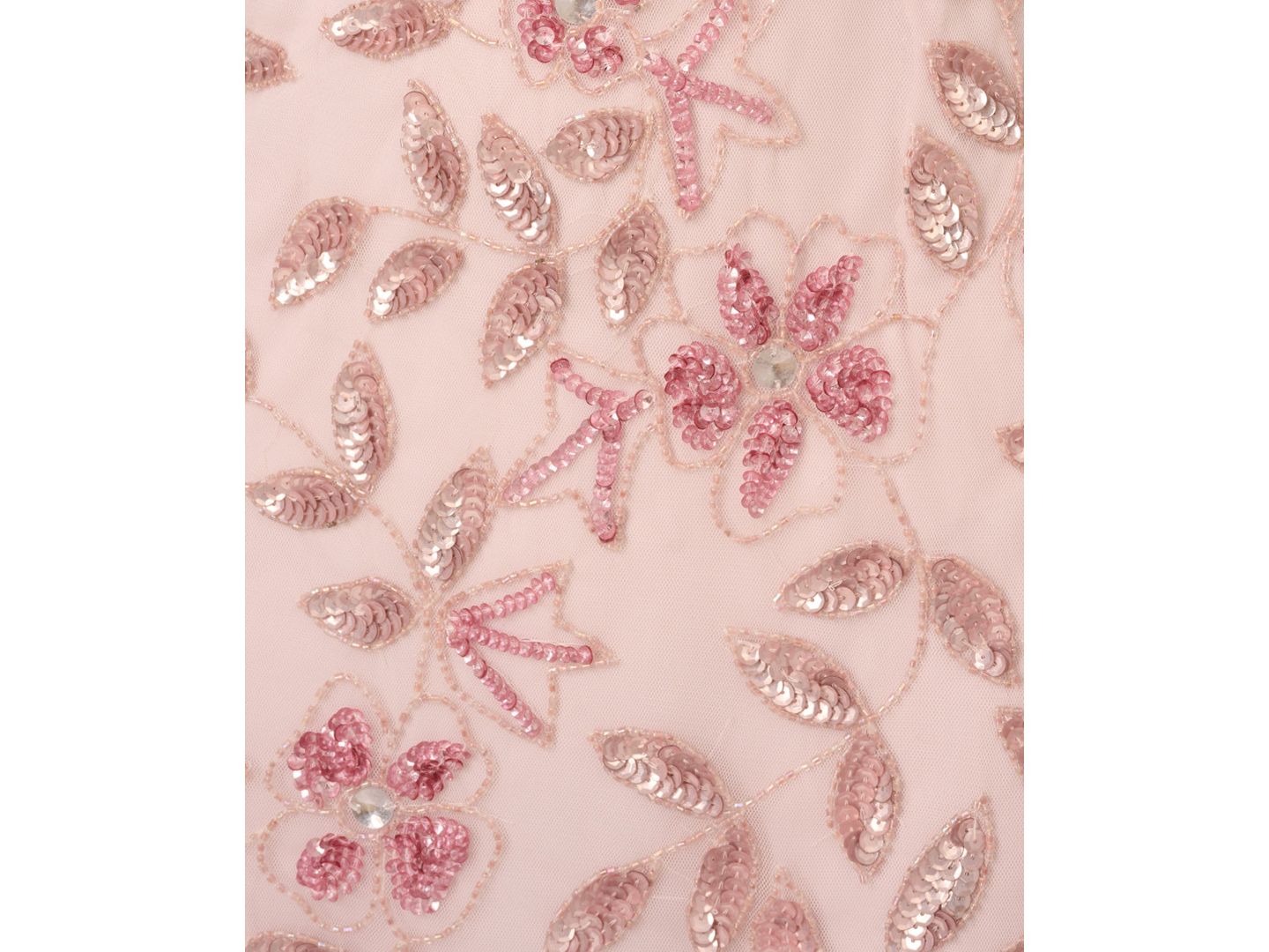 Женское платье Adrianna Papell Floral-Beaded Gown, цвет: Пудровый розовый — фото 7