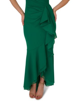 Women's Organza Crepe High-Low Gown