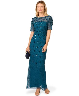 Women's Embellished Floral Sheath Dress