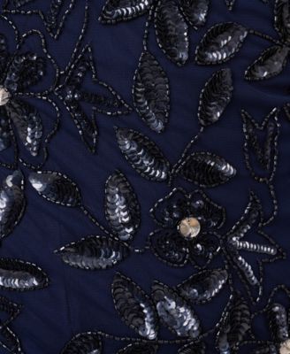 Adrianna Papel Women's Floral-Beaded Gown