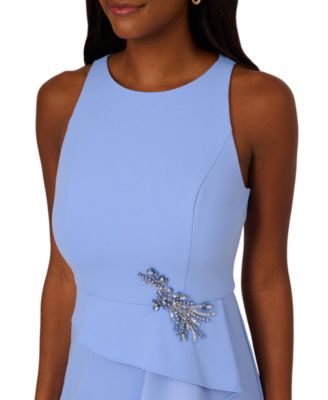 Women's Cascading-Ruffle Crepe Gown