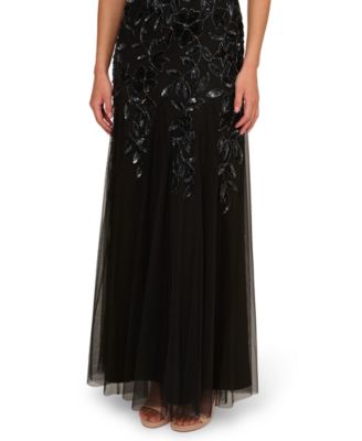 Adrianna Papel Women's Floral-Beaded Gown