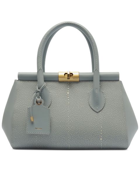 Женская сумка Arezzo Morgan Small Turn-Lock Tote Handbag, цвет: Синий