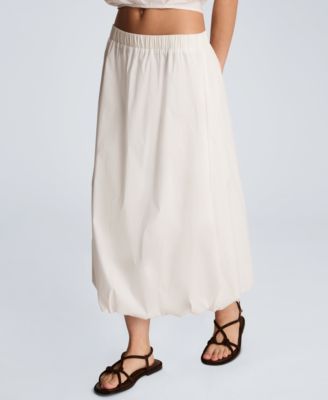 Women's Pull-On Bubble Midi Skirt