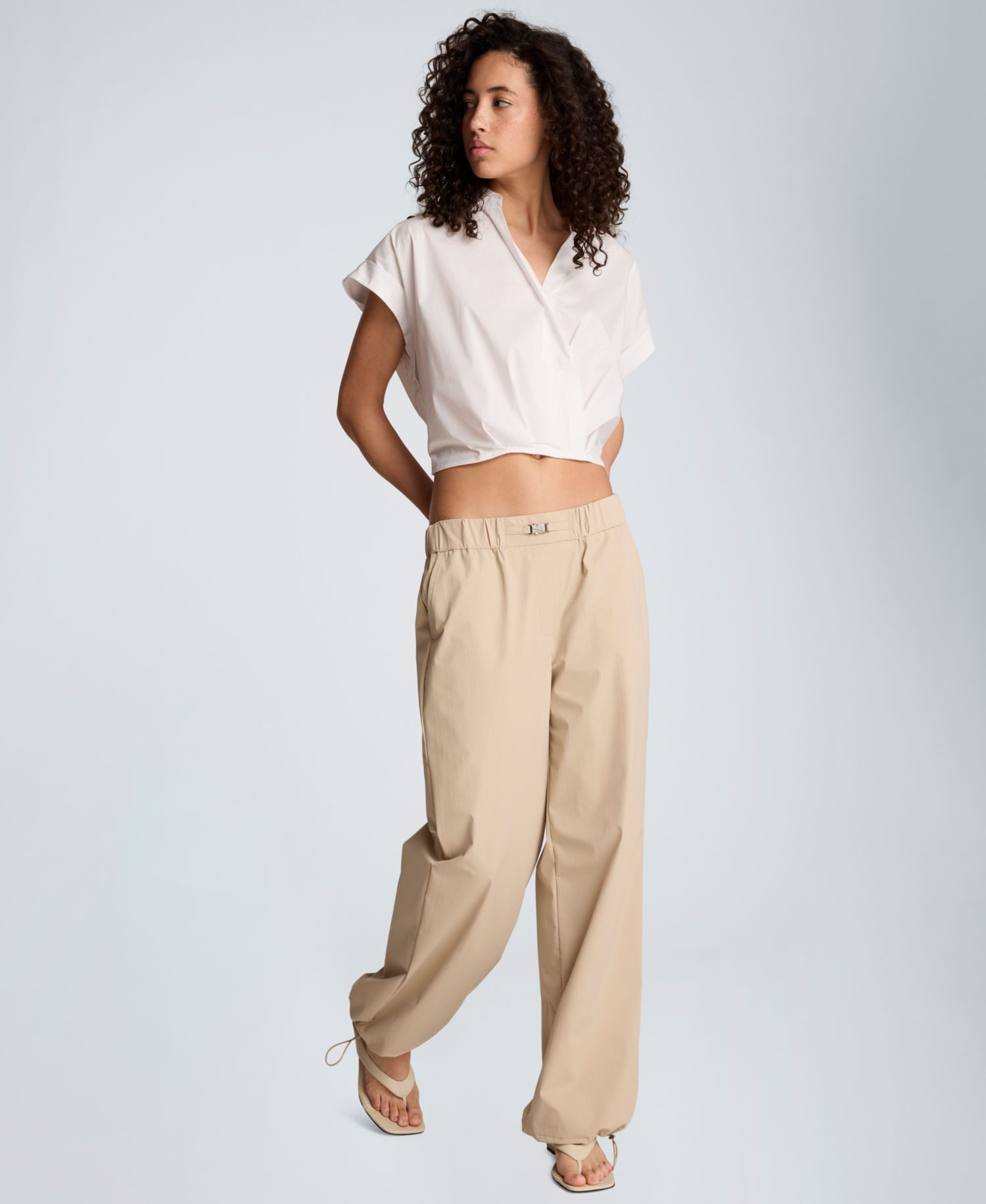 Women's Pull-On Wide-Leg Bungee Hem Pants