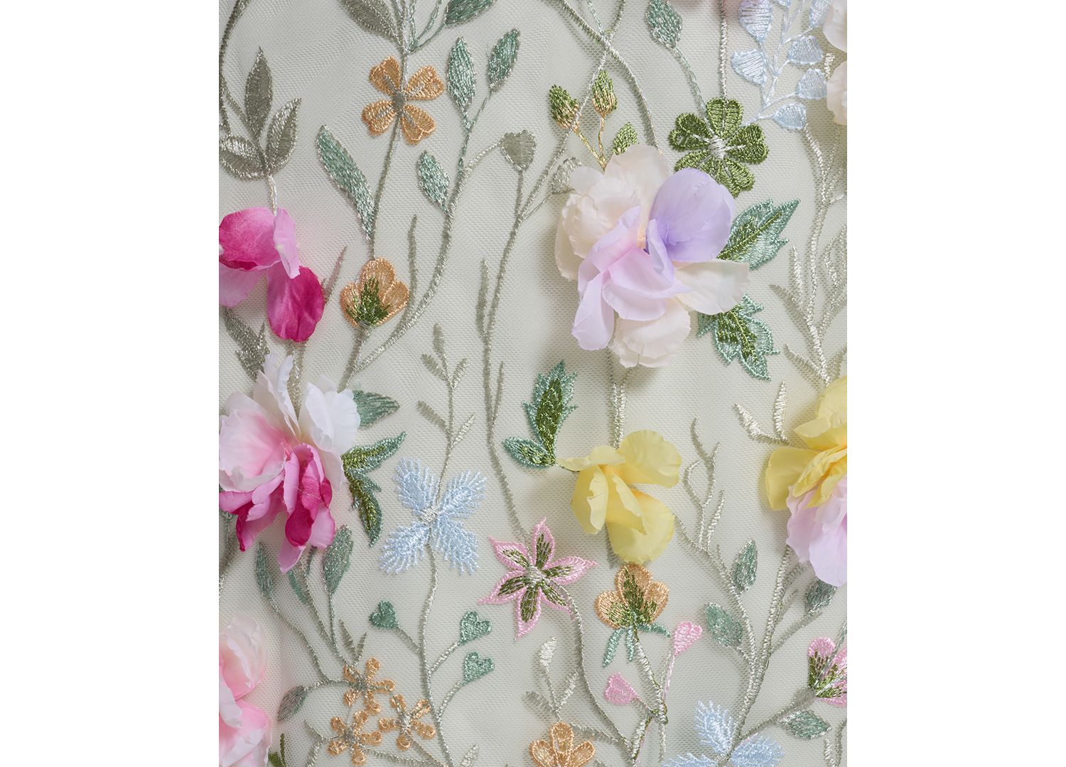 Women's Sleeveless Mock Neck Floral Embroidered Dress