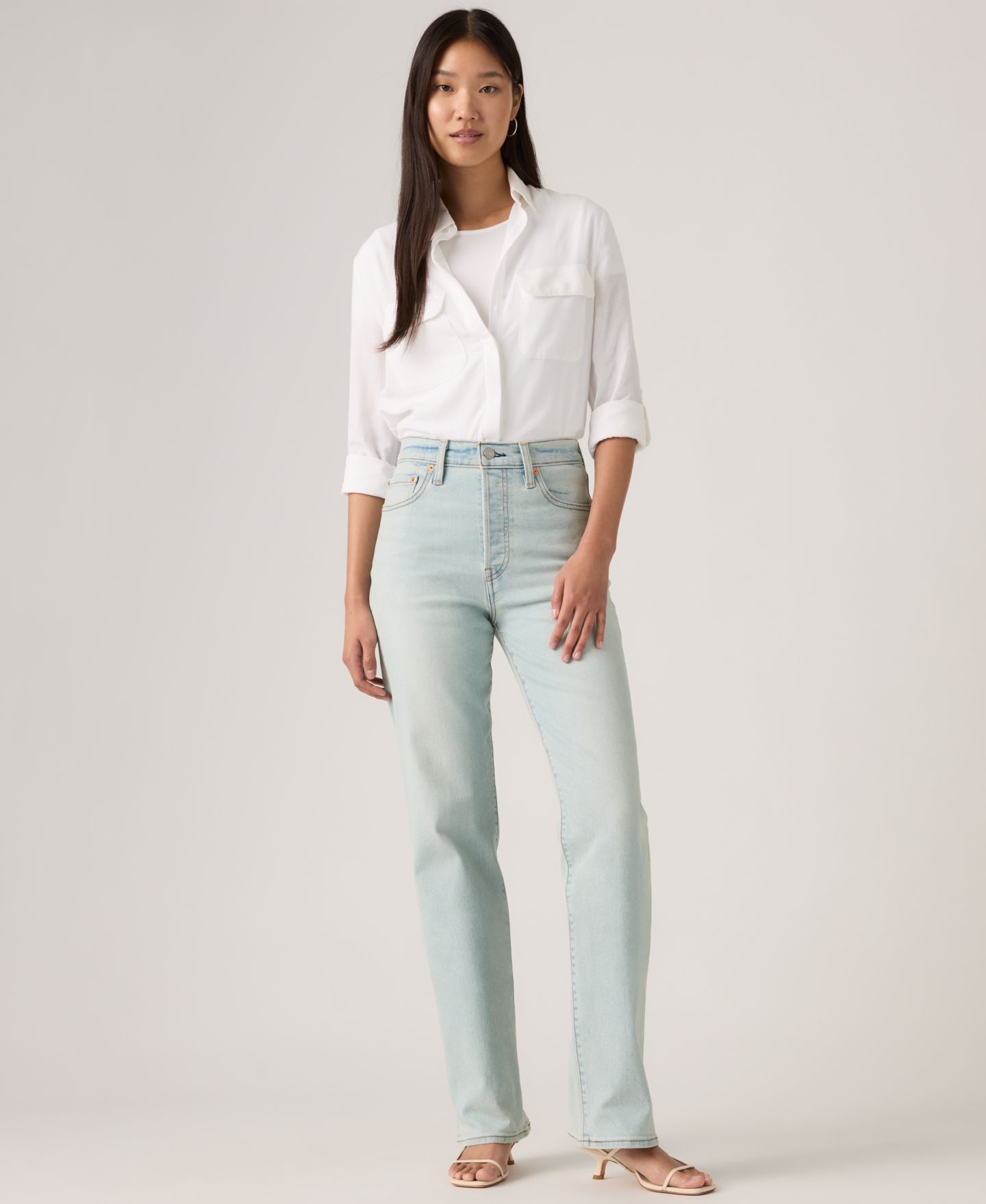 Женские джинсы Levi's Ribcage High-Rise Straight Full Length, цвет: Project Parallel — фото 2