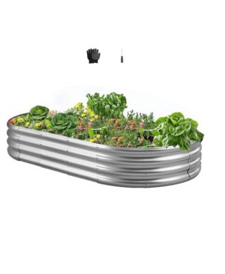 Large Outdoor Metal Planter Box Open Bottom Design