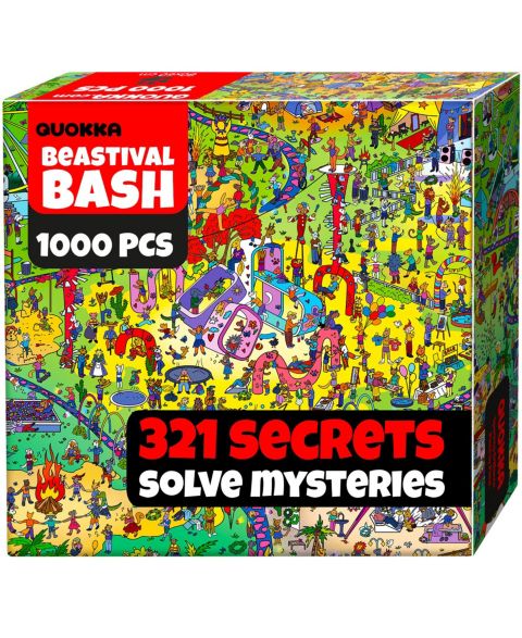 Детский пазл Quokka Knightly Cats 1000-Piece Puzzle, Ages 14+, цвет: Beastival