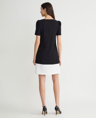 Women's Puff-Sleeve Sheath Dress