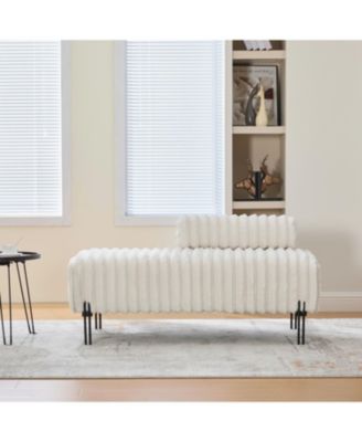 49.6" Mini Loveseat - Small Sofa/Bench with Adjustable Back