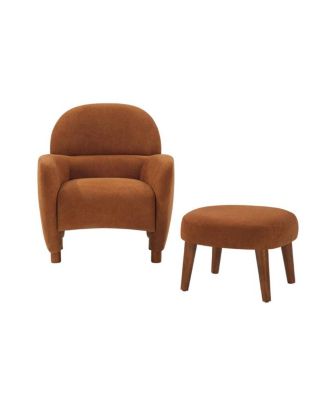 Modern Lazy Chair with Footrest Ottoman