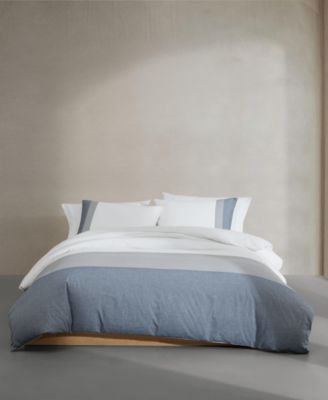 Chambray Handkerchief 3-Pc. Duvet Cover Set, Queen