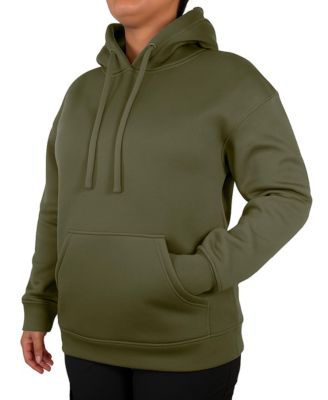 Women's Blue Ice Loose Fit Super Heavyweight Fleece-Lined Pullover Hoodie