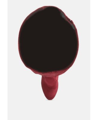 Rag and Co Womens Bison High Heeled Long Velvet Boots