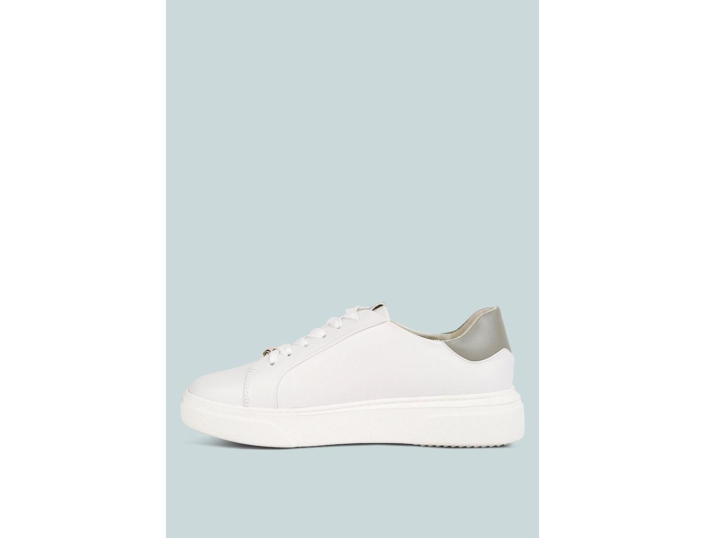 Женские кроссовки Rag & Co Schick Lace Up Leather, цвет: Серый — фото 5