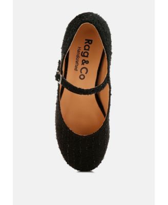 Rag and Co Womens Antara Tweed Mary Jane Sandals