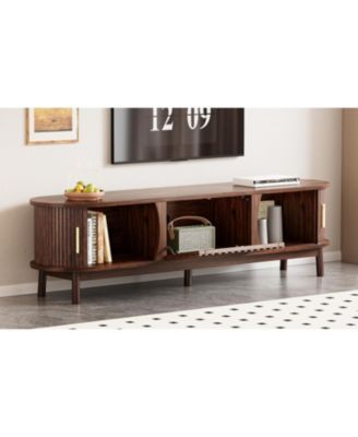 Farmhouse TV Stand for 75" TVs with Storage