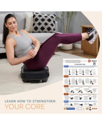 Whole Body Vibration Plate Workout Poster – Exercise Chart with Training Guide & Instructions for Vibration Plate Exercise Machine