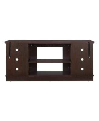 TV Media Stand with Faux Stacked Stone Surround