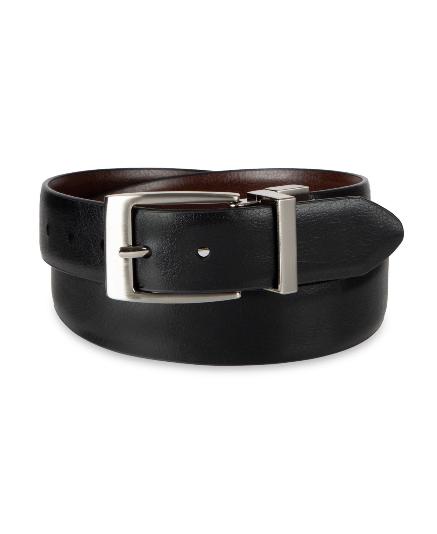 Ремень Calvin Klein Two-In-One Reversible Dress Belt для мальчиков, цвет: Коричневый / Чёрный — фото 3